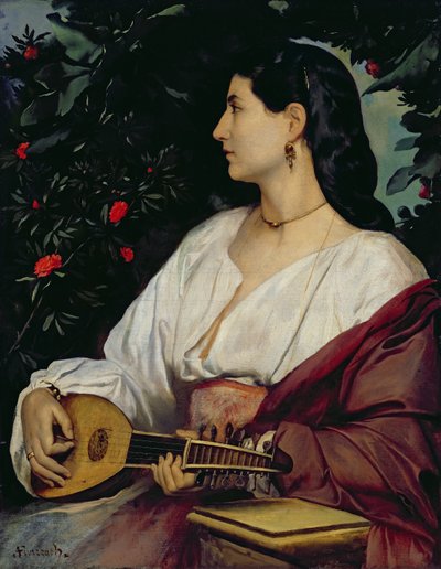 Il suonatore di mandolino, 1865 da Anselm Feuerbach